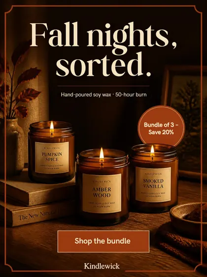 Concept static ad for a candle bundle
